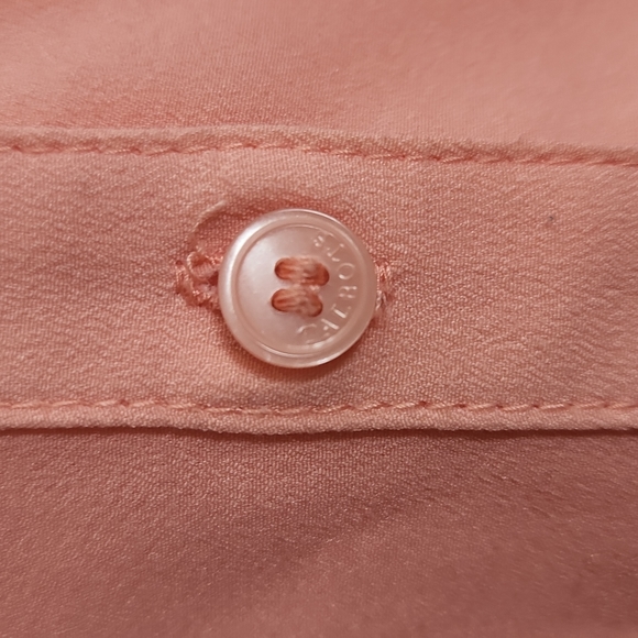 Talbots 3XL, Blouse in Peach/Salmon, 100% Polyester - Picture 3 of 9
